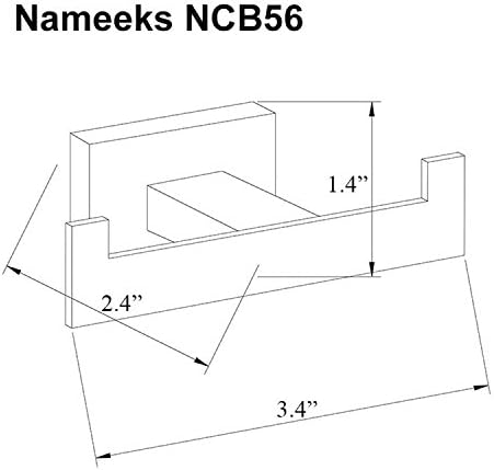 Nomeeks ncb56 gancho de banheiro ncb, tamanho único, preto