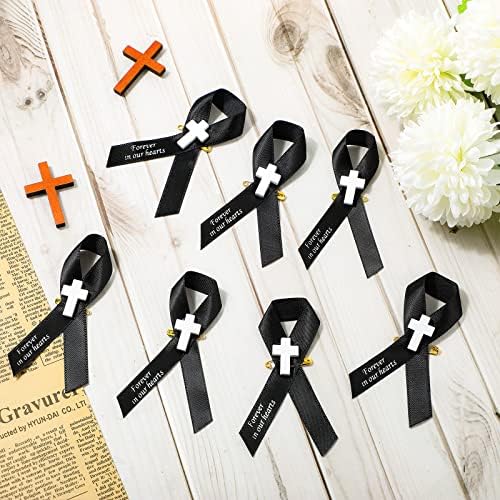 100 PCs Cross Funeral Ribbon
