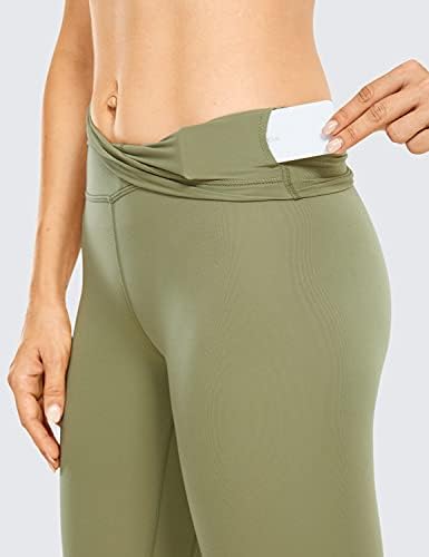 Crz Yoga feminino nua de ioga macia de ioga 25 polegadas - trepadeiras escovadas leggings 7/8 altas perneiras de cintura alta