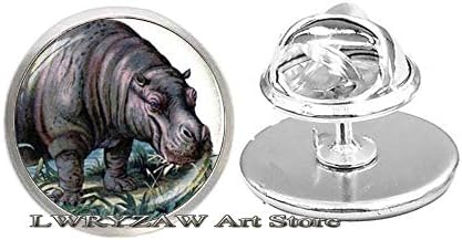Broche de animais de Hipopótamo, presente de arte de hipopótamo, pino de hipopótamo, vida selvagem africana, broche de animal, animal selvagem africano, m49