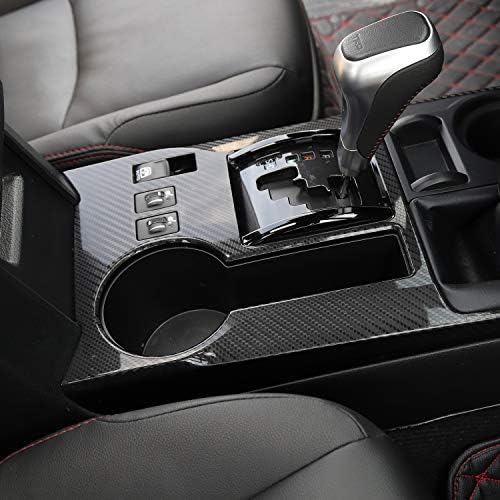 Jecar Gear Shift Painel Cover Acessórios de decoração de interiores Trim para Toyota 4Runner 2010-2019, textura de fibra de carbono
