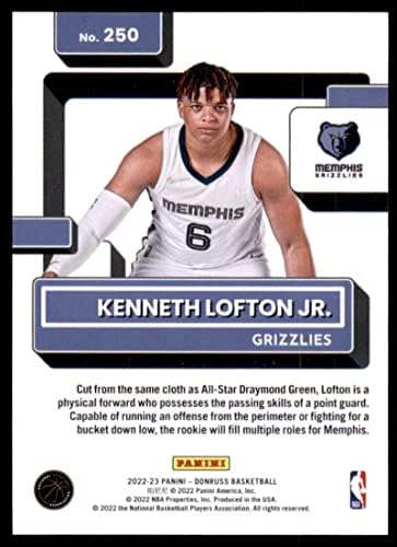 Kenneth Lofton Jr. RC 2022-23 Donruss #250 nm+ -mt+ NBA Basketball Grizzlies Rated Rookie