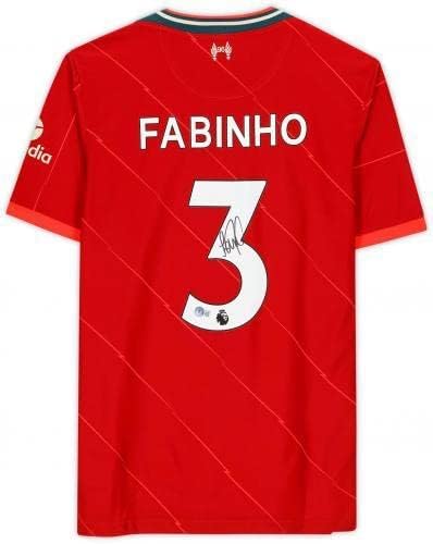 Emoldurado Fabinho Liverpool autografado Nike Jersey - memorabilia de lembrança - camisas de futebol autografadas