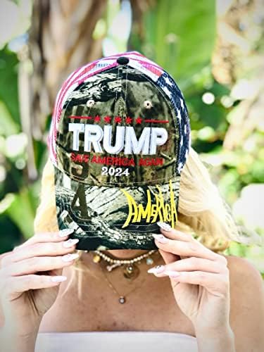 Labellatanis Trump 2024 Take America Back Cap - Bordado Make America Great Again Again Ajuste Trucker Cap for Men Women