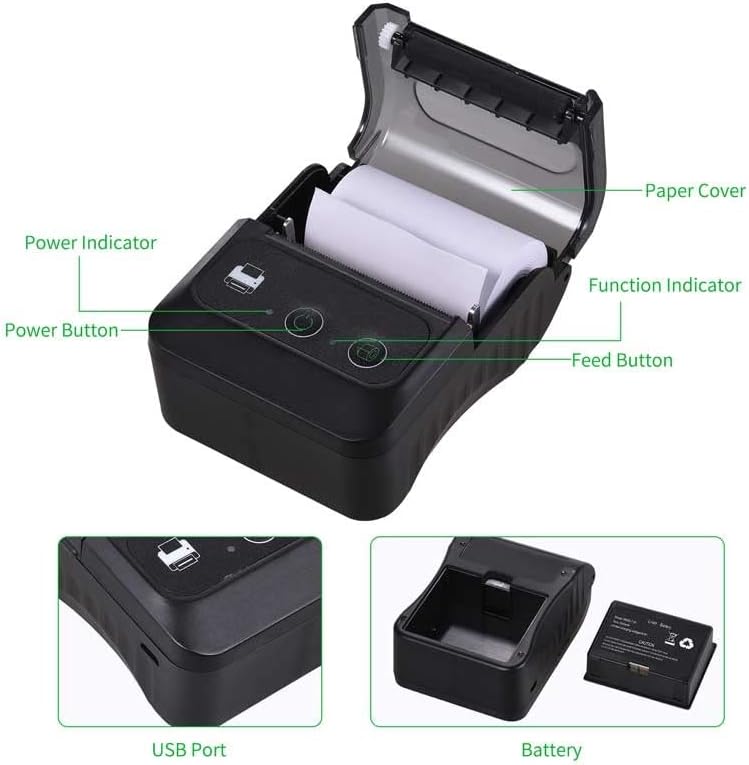 Impressora de etiqueta portátil Trexd 58mm 2 polegadas fabricantes de etiquetas de impressora térmica para a gravadora