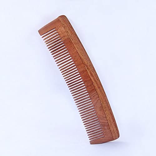 Healthandyoga PureTress Puretled Neem Wood Comb - não estático e ecológico - Ótimo para o couro cabeludo e a saúde do cabelo - 7