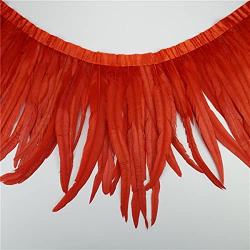 2 metros de galo de galo de penas de penas Acessórios de bordado Acessórios coloridos Frilhas costurando penas de carnaval
