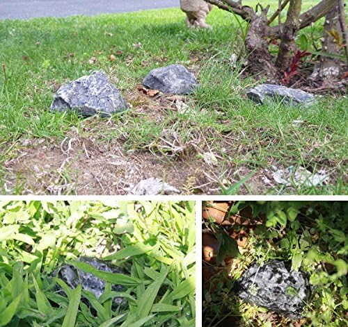 Ocultar uma chave de reposição-olha de rocha falsa e parece uma rocha de pedra real, desvio de pedra de camuflagem cinza segura para o jardim ou quintal ao ar livre, geocaching
