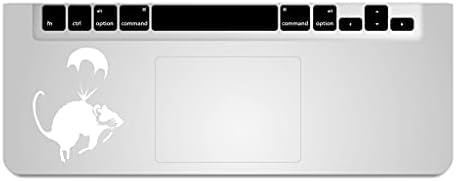 Loja gentil MacBook Air / Pro 11/13 polegadas MacBook Sticker Parachute Rat Banksy Trackpad White M632-W