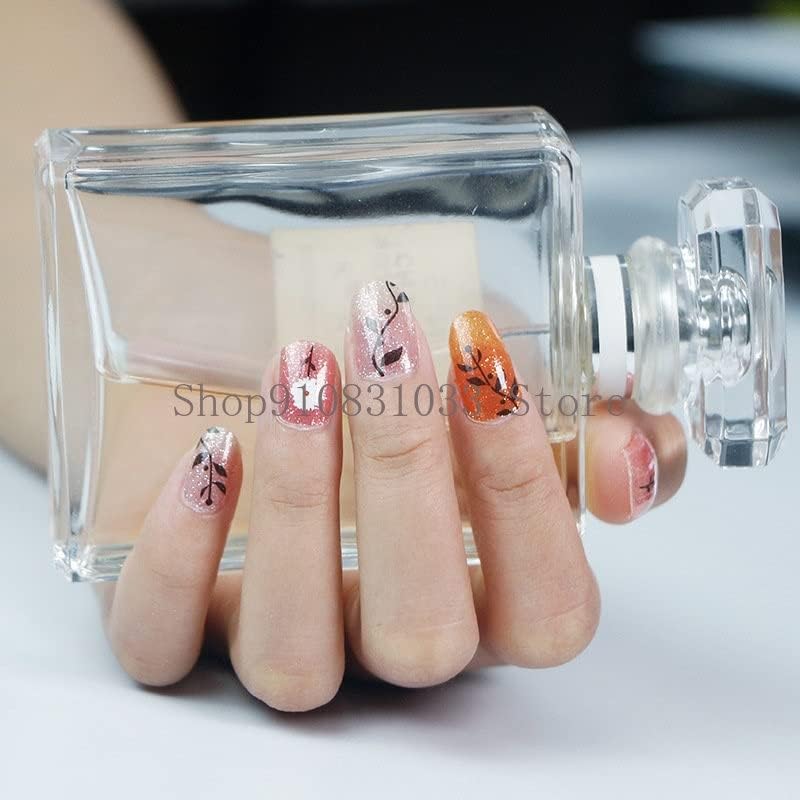 Adesivos de unhas 3D Flores linhas geométricas decoração de sliders com relevo de acrílico Decalques de unhas de moldura