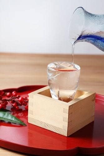 Feliz Happy Japonês Japonês Masu e Vidro Defesa Masu de Madeira Questões de Sake de Sake Glass Glass de Sake Cold