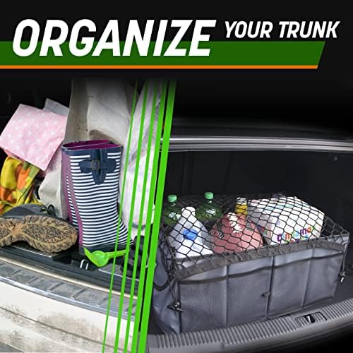Drive Auto Black Trunk Organizer + Cargo Net