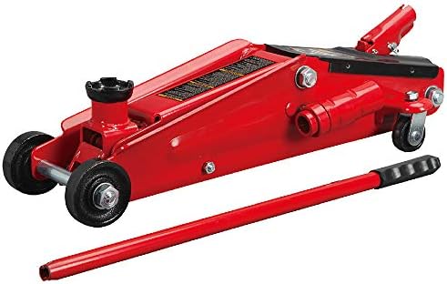 Pacote de Big Red T83006 Torin Hydraulic Service/Jack de piso com sela extra, capacidade de 3 toneladas + Big Red T43202 Torin Steel Jack Stands, capacidade de 3 toneladas, 2 estandes