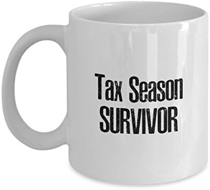 Caneca de café contador de impostos - caneca de café para preparador de impostos - Sobrevivente da temporada de impostos