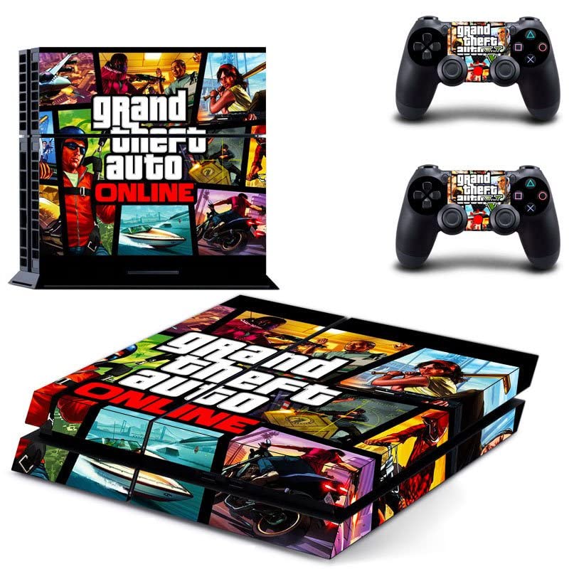 Para PS4 Slim - Game Grand GTA Roubo e Auto PS4 ou Ps5 Skin Skin para PlayStation 4 ou 5 Console e Controladores Decalque