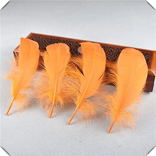 Zamihalaa quente 20-100pcs/lote natural de penas de ganso dourado de ganso dourado 13-18cm Plumes de decoração de jóias DIY