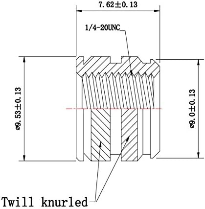 [initeq] 1/4-20 1/4 Inserções de calor rosqueadas para impressão 3D