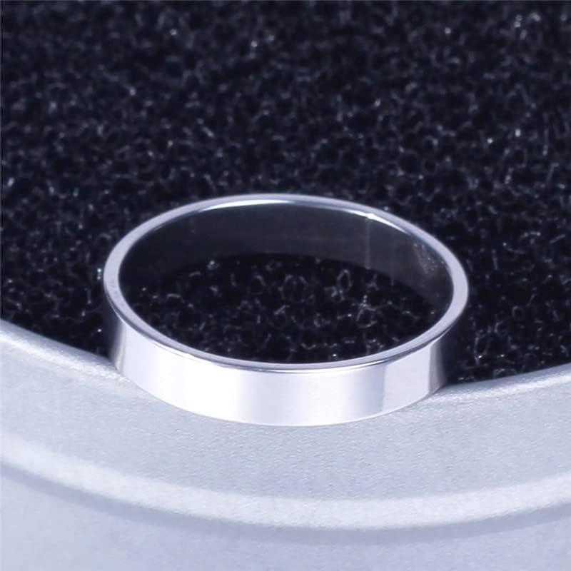 Kolesso 316l 4mm Rings Tiny Band Ring para homens e mulheres moda prata cauda anel-80263