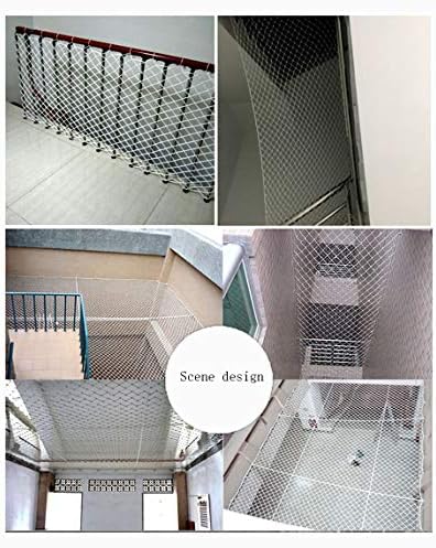 Rede de líquido anti-queda de 6mm*8cm Rede de segurança de gatos para varanda e janela PET PET Anti-queda Rede protetora Cerca escada
