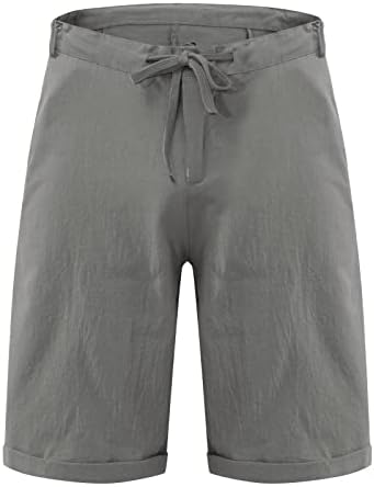 Shorts de natação masculinos dudubaby esportes de linho de algodão casual shorts soltos pijamas de bolso de bolso de bolso