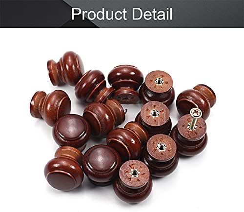 Mromax 15pcs redondo botões de madeira 26,8x25mm/1,06