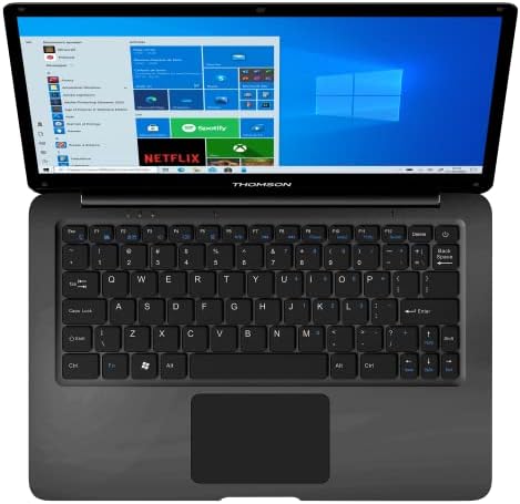 Thomson Laptop Neo14, 14,1 polegadas, Intel Atom, 4 GB de RAM, 64 GB de armazenamento EMMC, Windows 10 Home- Black