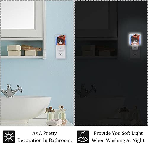 Little Kitty LED Night Light, Kids Nightlights for Bedroom Plug Int Wall Night Lamp Brilho ajustável para escadas