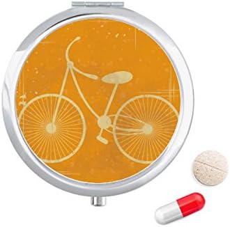 Bicycle Sport Ilustração Amarelo Padrão de Caixa de Caixa de Caso de Bolso de Medicina Distribuidor de Contêiner de Caixa