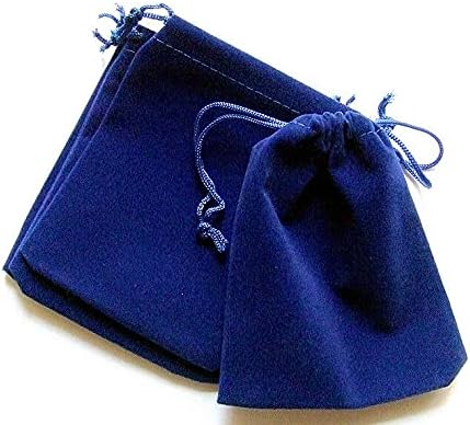 Bolsa de presente de veludo azul Potli Bolsa Bolsa de Bolsa de Reduzido para o Natal Diwali Páscoa Aniversário de Casamento Designer Presente- 80pc