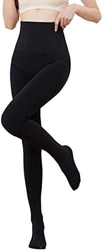 Perneiras para mulheres com cintura alta moda quente de inverno com meias de pelúcia de lasca de emagrecimento de calças de ioga translúcidas