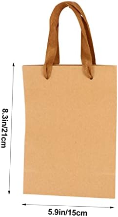 Tofficu 20pcs Bolso de papel Kraft Bacs de papel em branco bolsas de sacola em branco em bolsas de papel para papel de papel