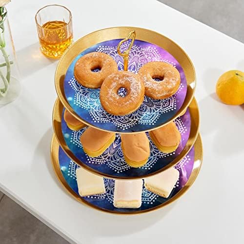 Conjunto de exibição de mesa de sobremesa, suporte de cupcakes de ouro, estandes de sobremesa, bandeja de porção de