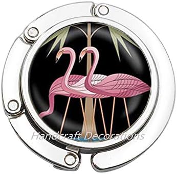 Gancho de bolsa de flamingo rosa gancho de pássaro tropical