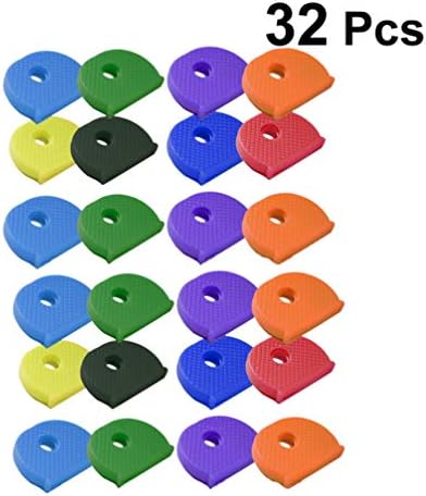 NUOBESTY KEY CAP TAGS, 32 TAPAS DE LAQUE DE ID -CHAVE, CAP Identificador com 8 cores, ajuste para teclas de tamanho normal