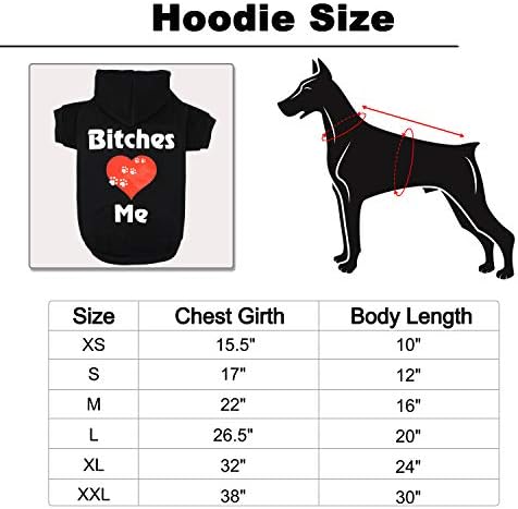 Hoodie de cachorro para cães pequenos a grandes, gatos, cadelas me amam casaco de camisetas de roupas quentes para gatos, filhotes