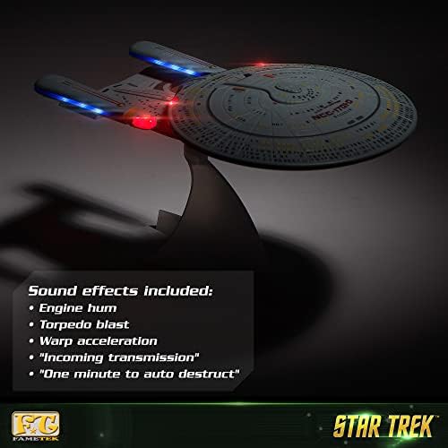 Star Trek U.S.S. Enterprise 1701-D e Star Trek Qi Wireless Charger com PowerBank embutido para pacote de carregamento