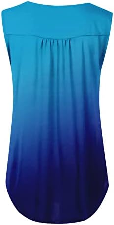 Uqrzau feminino de camisa subdimensionada Casual Moda Plus Tamanho Impresso Button Sleesess Pullover V Tampo de verão