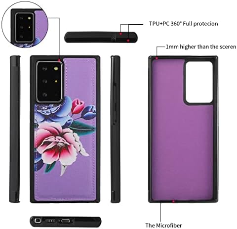 Litou Compatível para Samsung Galaxy A54 5G （2023） Caixa de carteira para mulheres com caixa de telefone magnético destacável, suporte