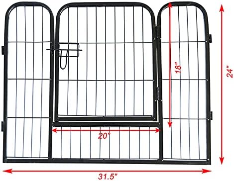 Playpen de cachorro Zghong, portátil pet playpen, pet rabine para cães pequenos, 16 painéis 24 de altura cão cerca ao ar livre,