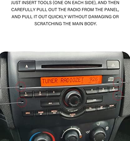 Yakefly 6pcs Rádio Rádio Rádio Kit de ferramentas Pry, ferramenta de remoção de rádio em forma de U, ferramentas