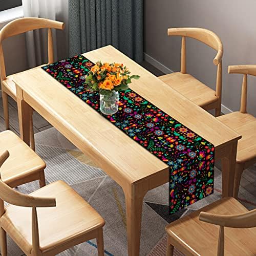 Sunwer Cinco de Mayo Table Runner México Floral México Let's Fiesta Indoor Tabel à parte externa Tabela Decoração da sala de jantar Home Kitchen Room