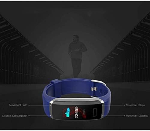 Sdfgh Leather Sports Bracelet-Activity Tracker Watch com monitor de freqüência cardíaca, pulseira inteligente à prova