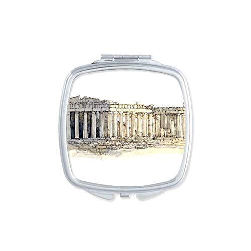 Acrópole de Atenas da Grécia espelho portátil composição de bolso compacto vidro de dupla face