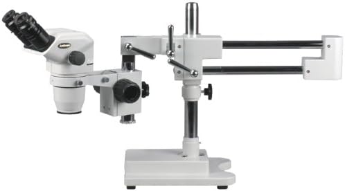 AMSCOPE ZM-4BNW3 Microscópio de zoom de estéreo binocular profissional, EW10X e EW25X Economia, ampliação 2x-225x,