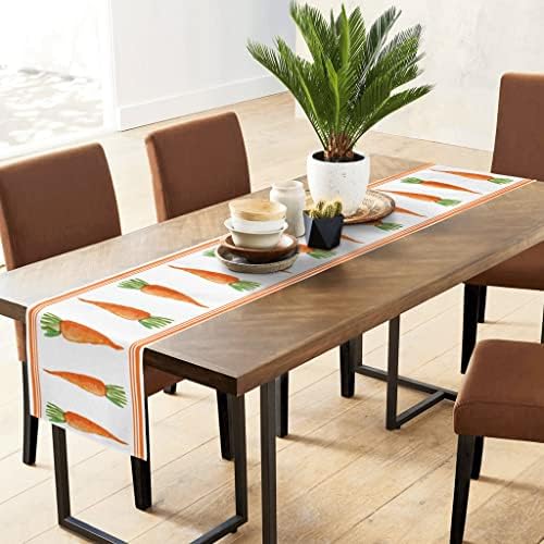 Listras cenouras mesa de mesa 72 polegadas de longa primavera decoração de jantar sazonal de cozinha toalha de mesa