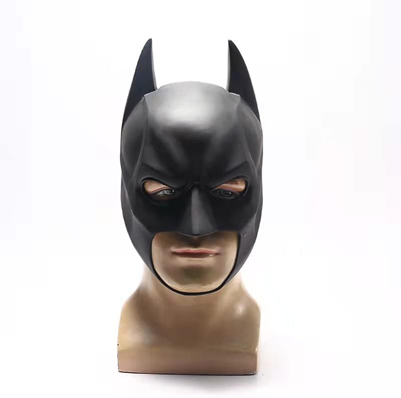 Máscara de super -herói Soft Latex Arkham City, a fantasia de morcego masculino escuro