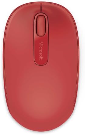 Microsoft Wireless Mobile Mouse 1850 - Chame Red. Uso da mão direita/esquerda confortável, mouse sem fio com nano