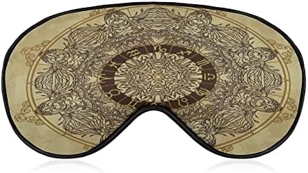 Círculo de mandala ornamental vintage com horóscopo Sleeping Blingold Mask