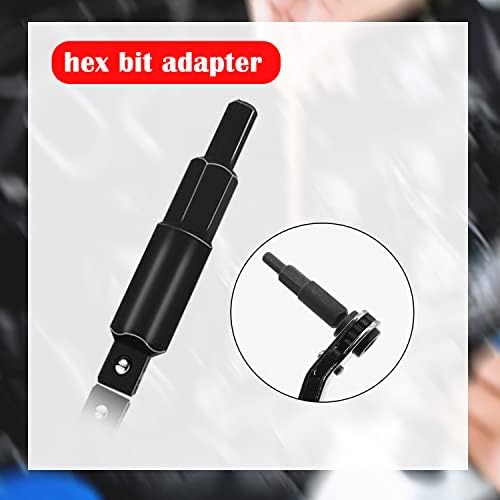 Chave de serviço hvac aienxn, 3/16 a 3/8, 5/16 x 1/4 Chave de catraca de válvula de ar condicionado com 2 adaptador de bits