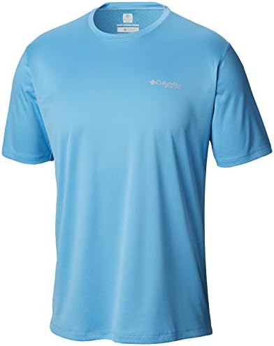 Columbia Men's Pfg Zero Regias Camisa de manga curta, proteção solar UV, tecido de wicking de umidade